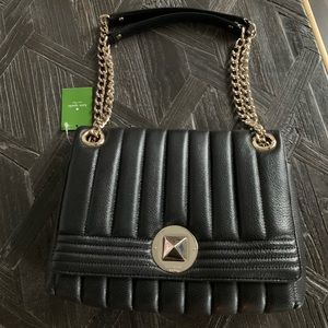 NWT Kate Spade Black Cow Leather Shoulder Bag